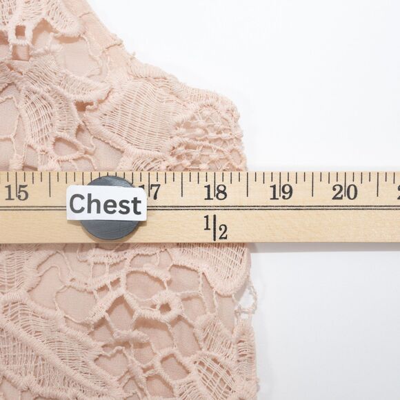 Umgee Tank Top Womens Small Floral Lace Overlay Sleeveless‎ Boho Summer Layering - Picture 6 of 7